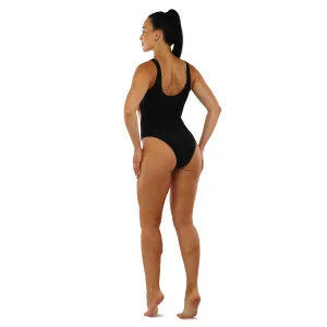 Купальник для плавания цельный женский размер 38-46 40 - черный