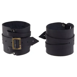 Напульсник атлетичний шкіряний чорний 1 шт - 21 x 7,5 см