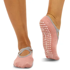 Шкарпетки для йоги та пілатесу із закритими пальцями розмір 36-41 ніжно рожевий