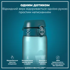 Пляшка для води ION8 1000 мл. BPA Free Times To Drink (ЕКО пляшка) BPA Free Teal & Blue