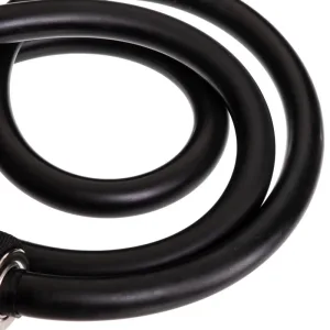 Еспандер трубчастий для фітнесу з карабіном 4х16х1200 мм навантаження 23 кг чорний