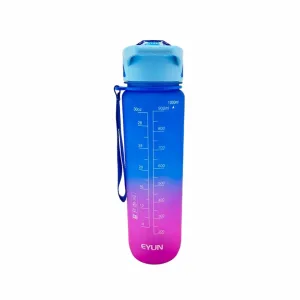 Пляшка для води EYUN 1000ml рожевий-синій