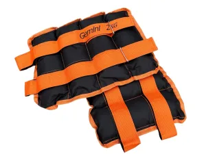 Обтяжувачі-манжети з піском по 2.0 кг - чорно-помаранчевий