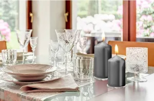 Свічка столова циліндр Bispol sw60/100 271 Срібний металік