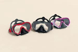 Маска для плавання BESTWAY 14+ 22074 сіро-червоний