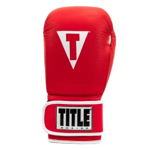 Рукавички Боксерські рукавиці TITLE Boxing Pro Style Leather 3,0 Red/White 12 унцій (бинти 4м. в комплекті)