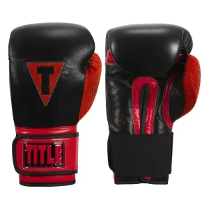 Рукавички боксерські рукавиці TITLE Boxing All Heart Bag 2,0 Black/Red 14 унцій (бинти 4 м. в комплекті)