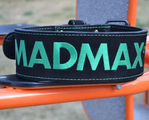 Пояс для важкої атлетики MadMax MFB-301 Suede Single Prong шкіряний Black/Green L