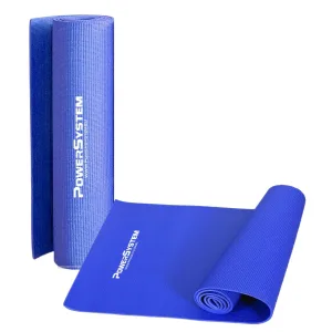 Килимок для йоги та фітнесу Power System PS-4014 PVC Fitness Yoga Mat Синій 173x61x0,6