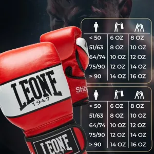 Боксерські рукавиці Leone GN047 SHOCK Red 12 унцій (бинти 4 м. в комплекті)