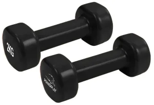 Гантелі вінілові PowerPlay 2 * 2 кг. PP_4121 чорні (2шт. - пара)