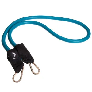 Еспандер трубчастий для фітнесу з карабіном 4х15х1200 мм навантаження 21 кг синій