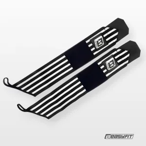 Кистьові бинти EasyFit 50х8 см фіксатор на зап'ястя (чорно-білі)