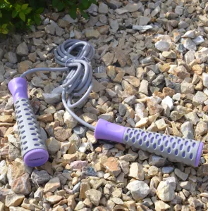 Скакалка PowerPlay 4206 Jump Rope PRO+ сіро-фіолетова (2,75m.)