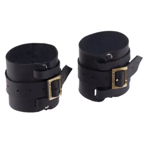 Напульсник атлетичний шкіряний чорний 1 шт - 21 x 7,5 см