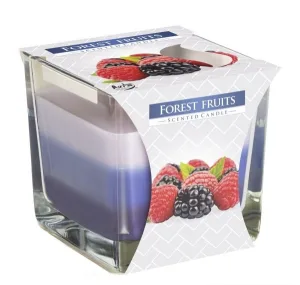 Ароматична свічка у стакані із триколірним наповненням лісові ягоди SNK80 13