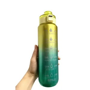 Пляшка для води 900 мл C 76367 Зелений-Жовтий