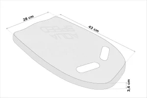 Swimming Board Aqua Speed WAVE KICKBOARD 3980 Orange Universal 43x28x3.6 cm 539-75 (Original)