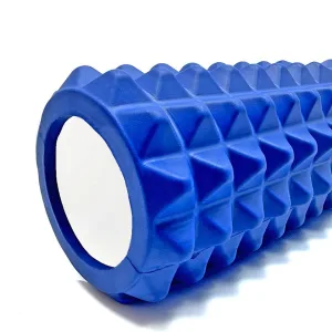 Масажний ролик (роллер) PowerPlay 4406 EVA Massage Roller синій 45x12 см