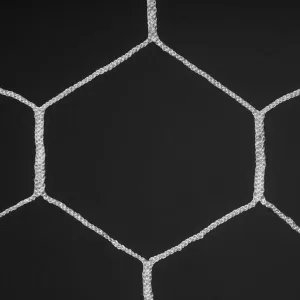 Сетка для футбольных ворот, комплект из 2 шт, 7,3×2,44 м, белая