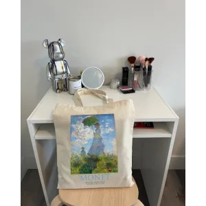 Екошопер BookOpt ВК4087 MONET жінка з парасолькою бежевий