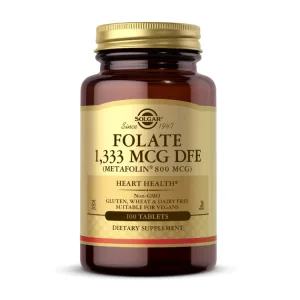 Folate 1,333 мкг DFE Metafolin 800 мкг - 100 таблеток