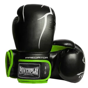Боксерські рукавиці PowerPlay 3018 Jaguar Чорно Зелені 12 унцій