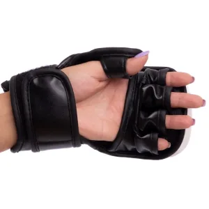 Рукавички для змішаних єдиноборств EVL MMA M - Червоний-Чорний