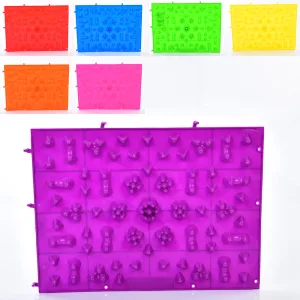 Килимок пазл ортопедичний масажний 38,5 см 28 см помаранчевий