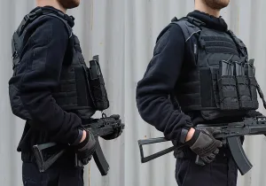 Плитоноска Pantsyr-2 (тактичний військовий жилет, бронежилет MOLLE) чорний