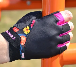 Рукавички для фітнесу MadMax MFG-770 Flower Power Gloves Black/Pink M