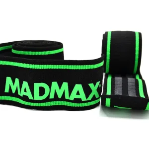 Бинти на коліна MadMax MFA-299 Non slide & slip knee wraps 2,0m Black/Green