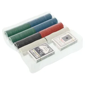 Набір для покеру в металевій коробці 400 фішок