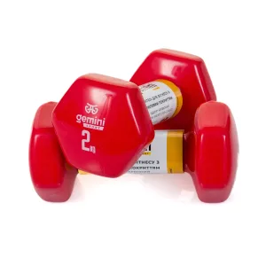 Гантелі Sport для фітнесу з вініловим покриттям 2 шт по 2.0 кг GSD-2.0RED