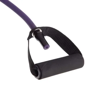 Еспандер трубчастий з ручками та фіксатором дверей довжина 120 см навантаження 22,7 кг фіолетовий