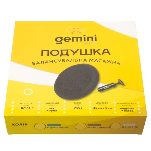 Балансувальна масажна подушка з насосом та коробками Gemini Sport Pro BC-02 BR Коричневий