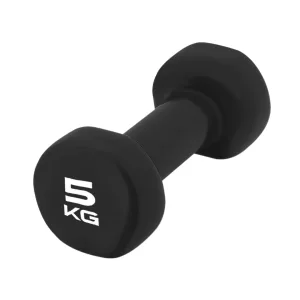 Гантель вінілова PowerPlay 4125 Achilles - 5 кг. Чорна 1 шт.