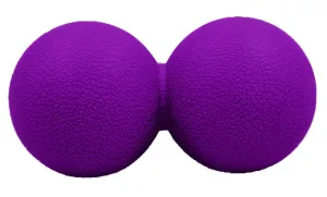 Массажный мячик EasyFit TPR двойной 12 х 6 см фиолетовый