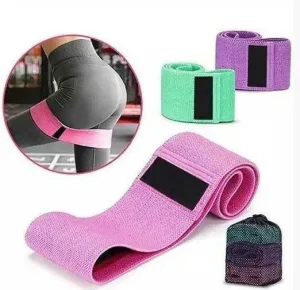 Гумки для фітнесу набір тканинні 3 шт LOOP BANDS (+ фіолетовий)