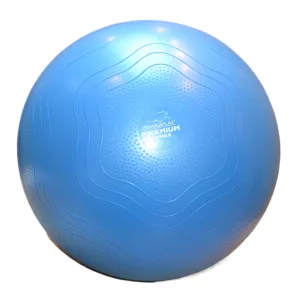 М'яч для фітнесу (фітбол) укріплений PowerPlay 4000 Ø65 cm Premium Gymball Anti-Burst синій + помпа