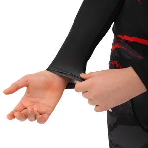 Костюм компресійний дитячий рашгард лонгслів штани і шорти VNM чорний-червоний 9529B-9629B-V5020 XS