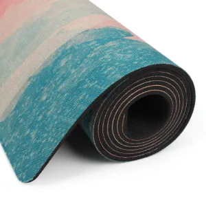 Килимок для йоги каучуковий лляний Sport 183 см 68 см 4 мм Queen