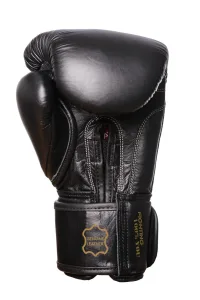 Боксерські рукавиці PowerPlay 3014 Indiana чорні натуральна шкіра 16 унцій