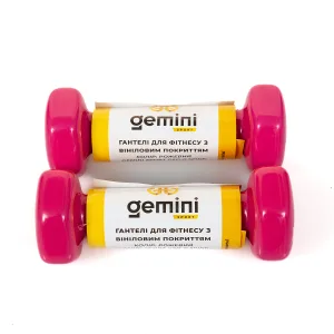 Гантелі Sport для фітнесу з вініловим покриттям 2 шт по 0.5 кг GSD-0.5PINK