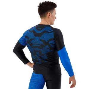 Костюм компресійний чоловічий рашгард лонгслів штани та шорти Domino чорний-синій TC210-KC210-3-CK210-4 - M