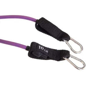 Еспандер трубчастий для фітнесу з карабіном 5,8х8,3х1200 мм навантаження 4,5 кг фіолетовий