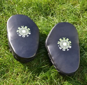 Лапи боксерські PowerPlay 3051 чорно зелені PU [пара]