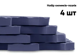 Татамі мат EasyFit SwallowTail 4 шт (60х60х1 см) пазл хвіст ластівки синій