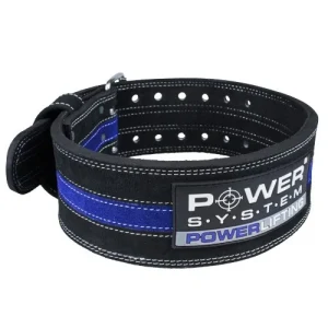 Powerlifting Belt Power System PowerLifting Leather Blue Line M