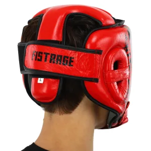 Шолом боксерський відкритий шкіряний FISTRAGE FURIOUS Червоний L